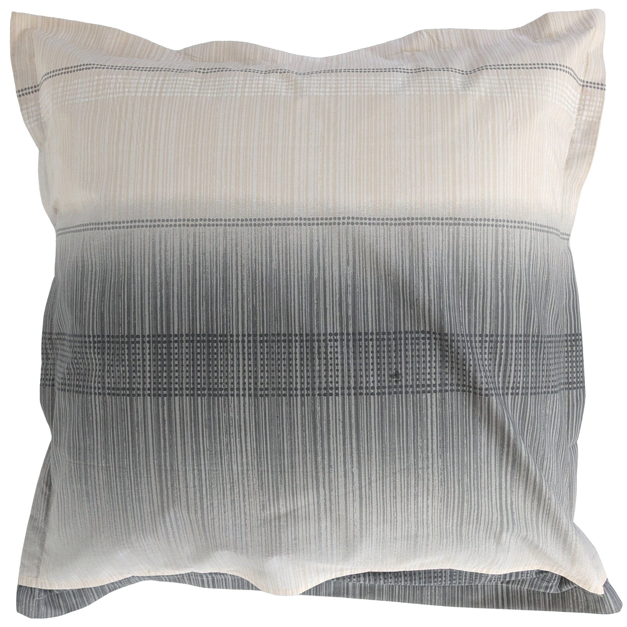 Taie d'oreiller 65x65 cm en 100% percale de coton ESTEBAN gris beige - 5