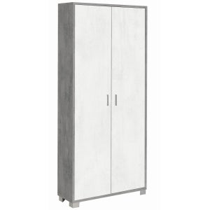 EOS Mobile TV Grande Con 2 Ante E Ripiani - Bianco Lucido, Largo 191 Cm, Made In Italy