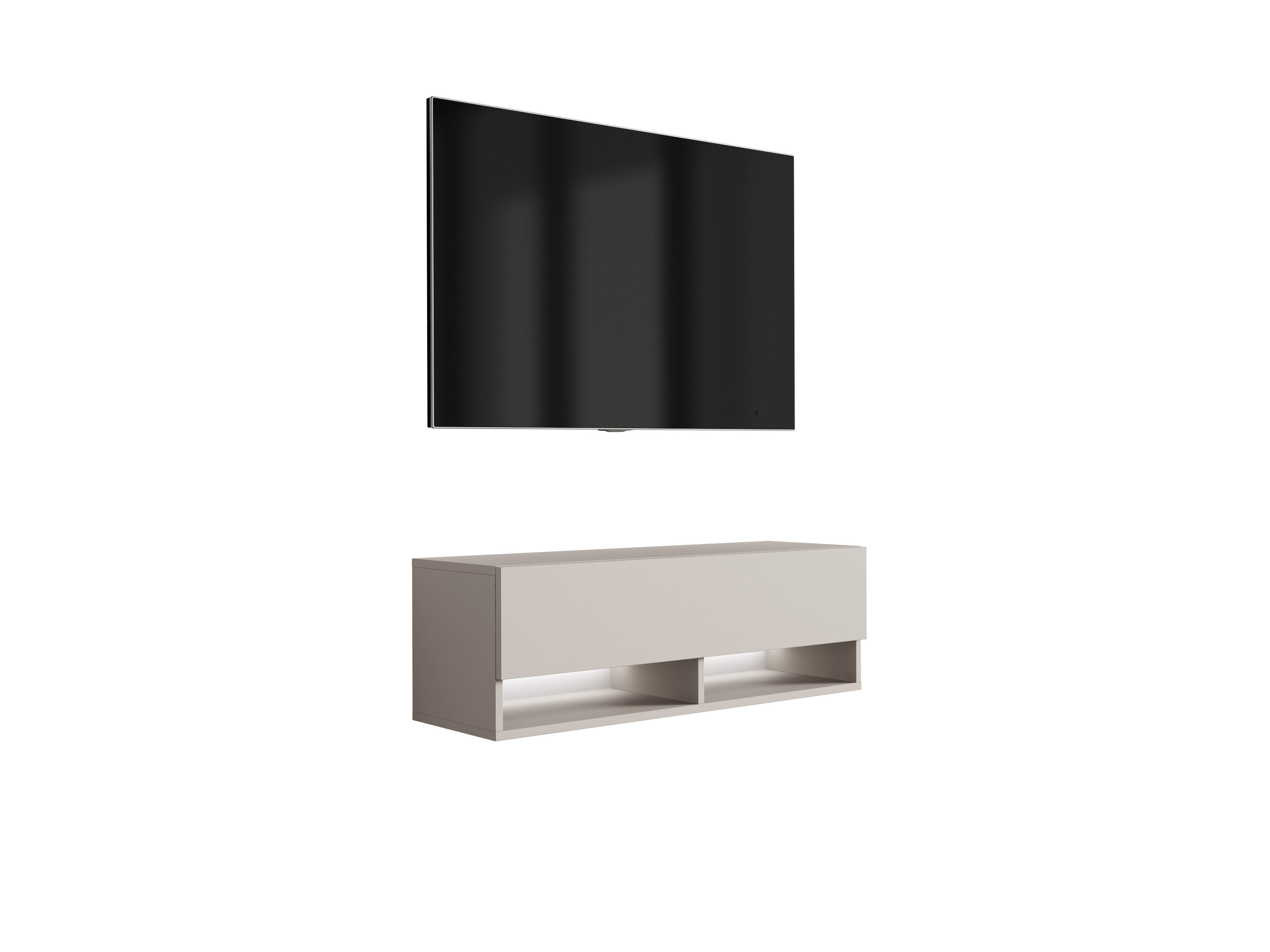 Szafka RTV : Kaszmir, LED biały, 100 × 32 × 34 cm