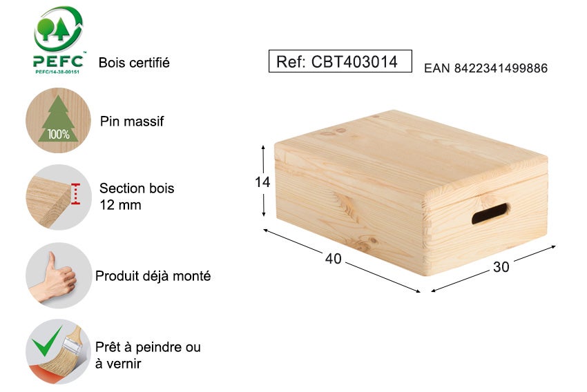 BOITE DE RANGEMENT PINS MAS.40X30X14CM ASTIGARRAGA - CBT403014 - 4