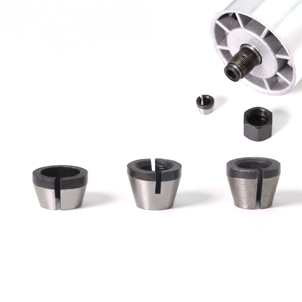 Adaptador De Portabrocas Para Máquina De Grabado - Convierte De 6mm, 6.35mm A 8mm, Con Tuerca Incluida