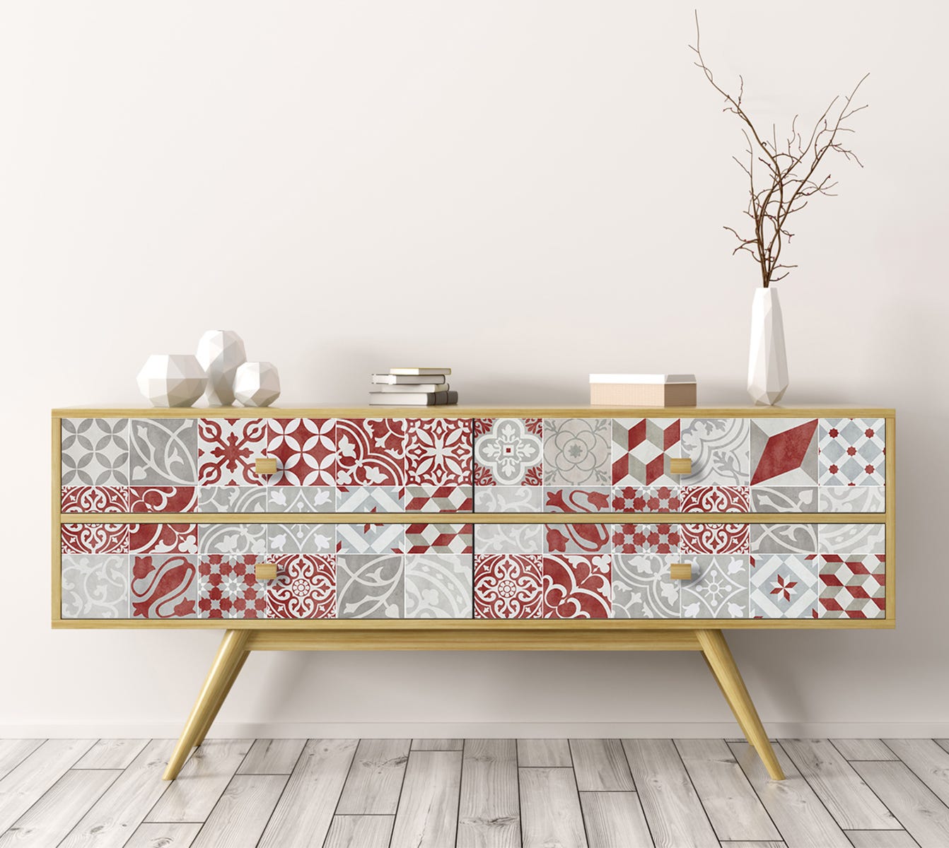 Rollo sticker Antique rojo 100x100 cm | Leroy Merlin