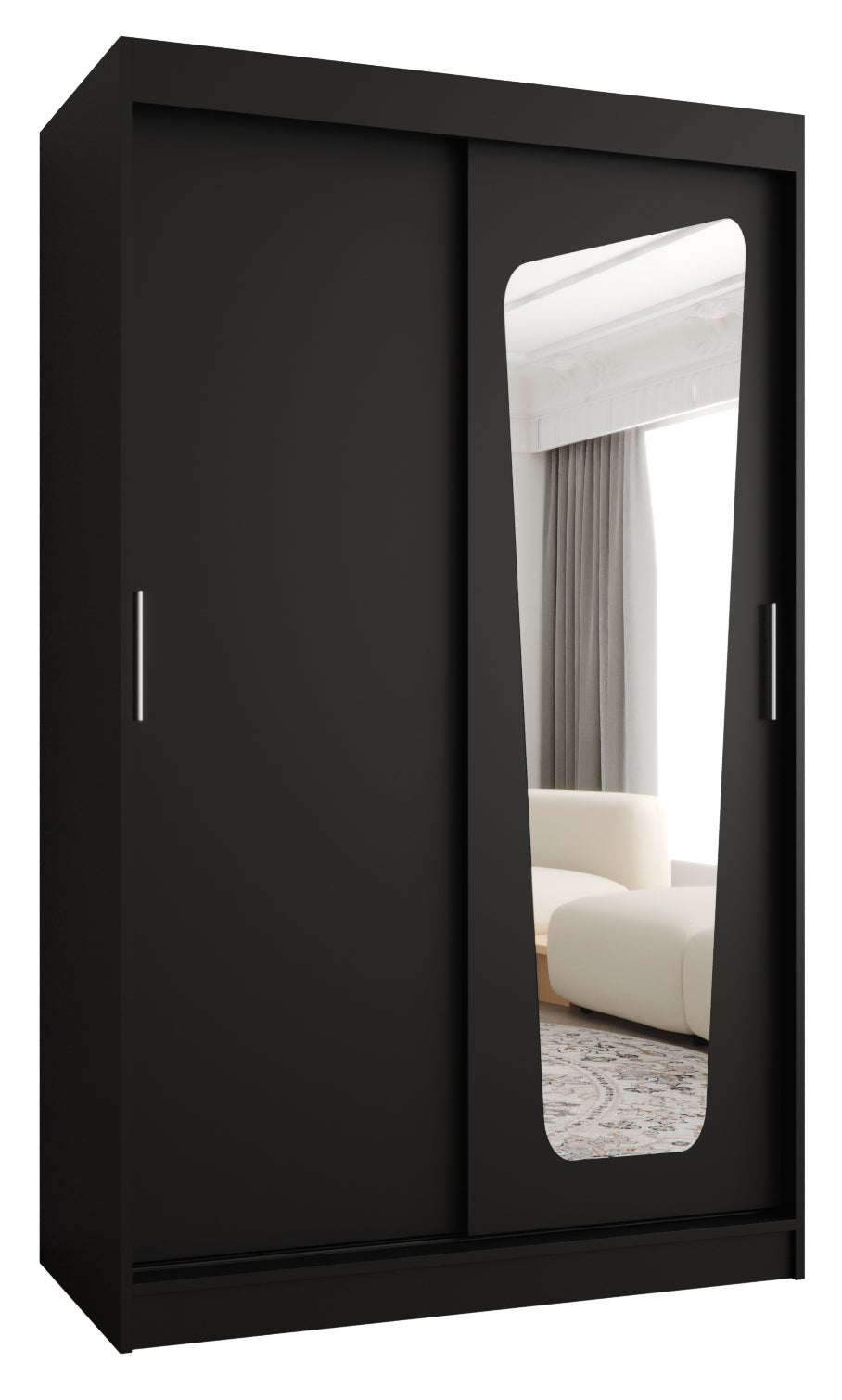 Szafa przesuwna garderoba MOKA 120 x 62 x 200 cm Czarny