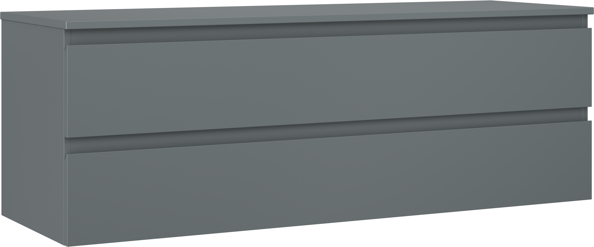 Mexen Orio szafka łazienkowa podumywalkowa 140 cm z blatem, 2 szuflady, grafit mat - 91A10-14047-2-BFFC66