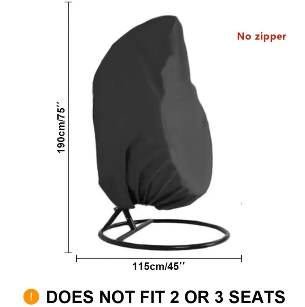 Housse de chaise suspendue pour patio Housse de chaise pivotante imperméable pour balançoire - 3
