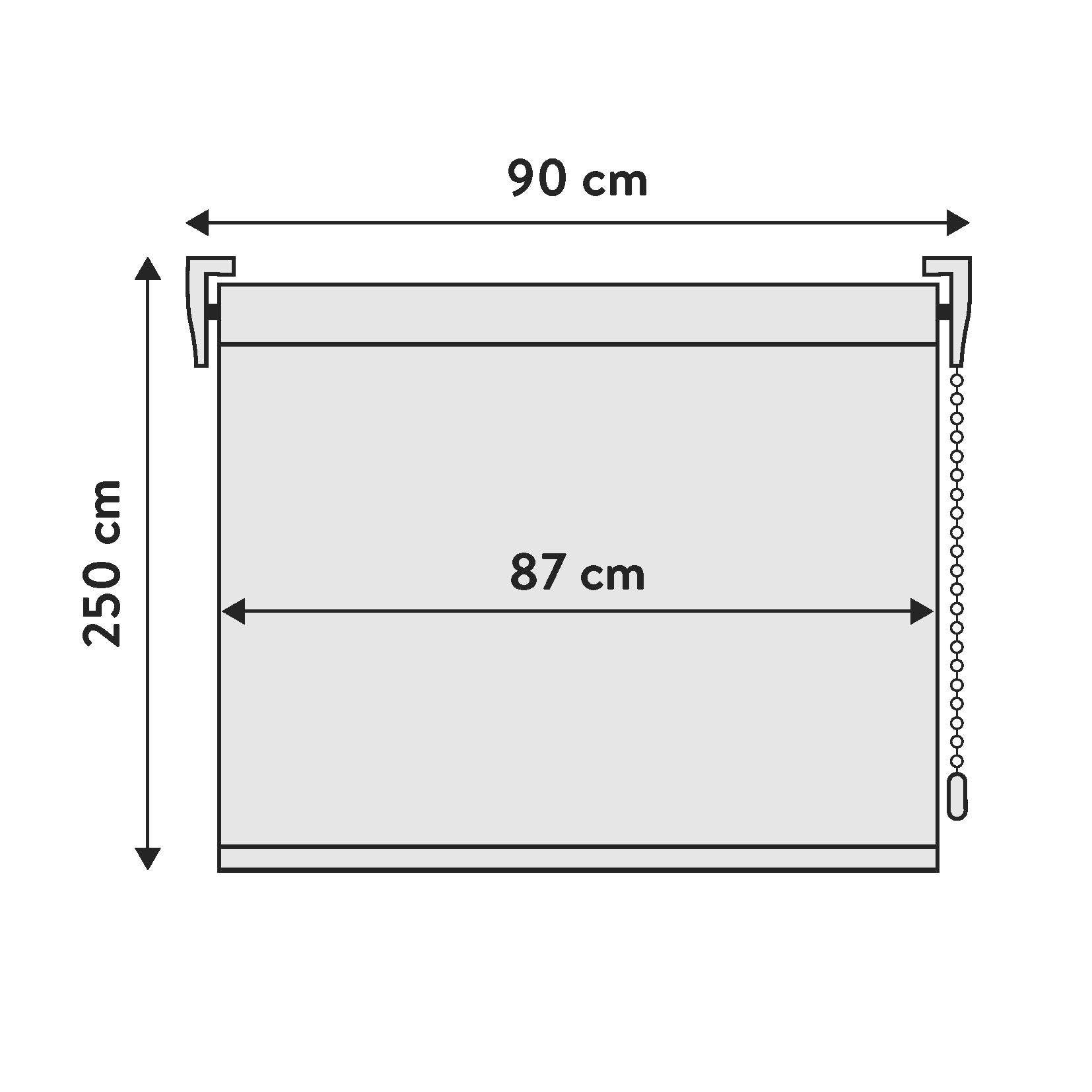Estore de Rolo Opaco Térmico Marfim 90 X 250cm - 5