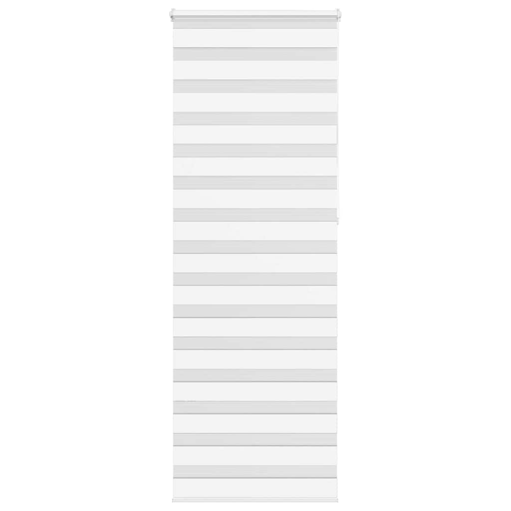 Roleta zebra, biała, szerokość tkaniny 80,9 cm, poliester vidaXL