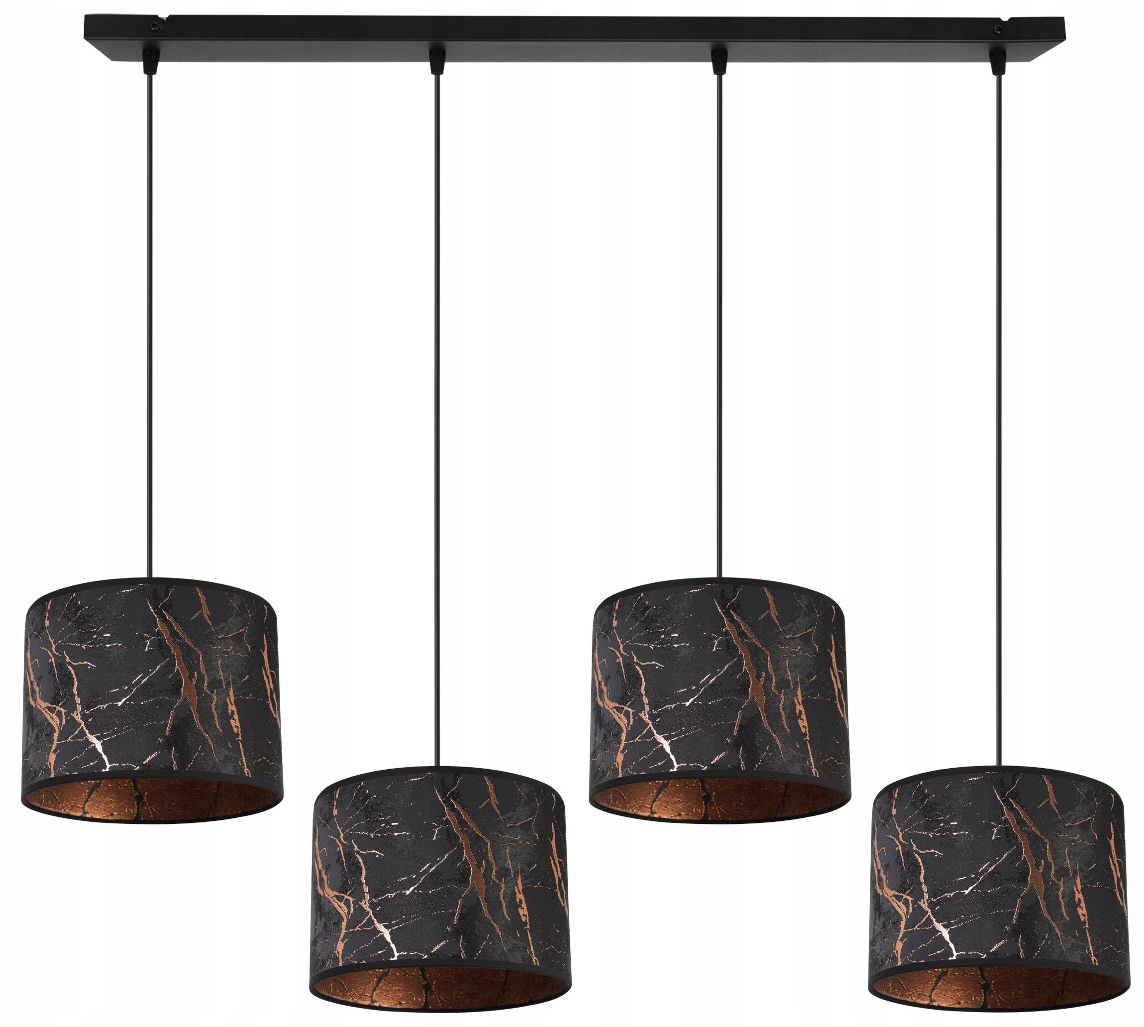 Lampa sufitowa wisząca Werona classic 4xE27 abażur owalny miedziany Light Home LH