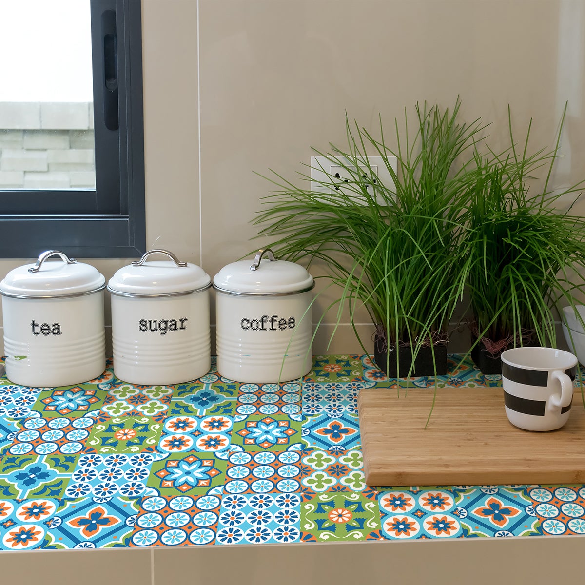 24 adesivi piastrelle di cemento mobili aguilar - Sticker adesivo - adesivi murali - 24stickers15x15cm - 3