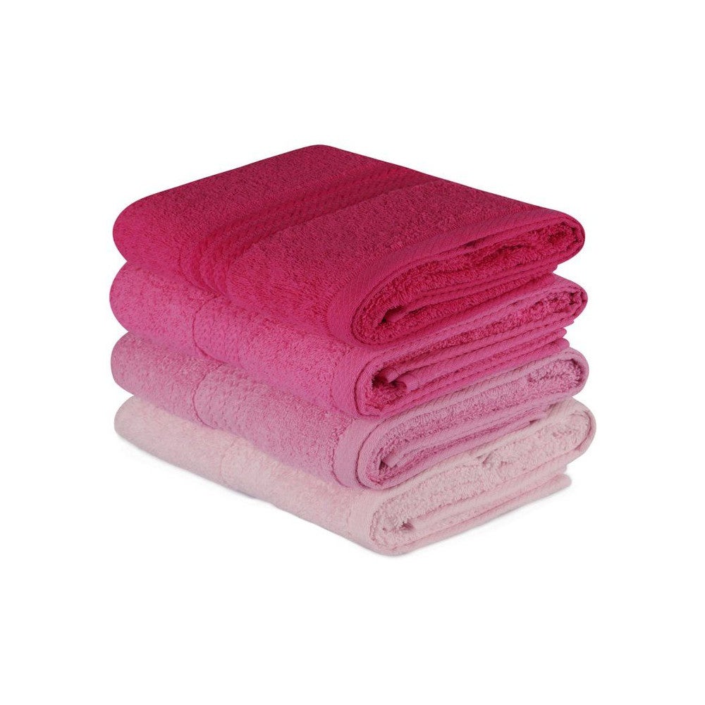 Serviettes à main AUCUNE 50 x 90 cm Rose lot de 4 500 gsm | Leroy Merlin