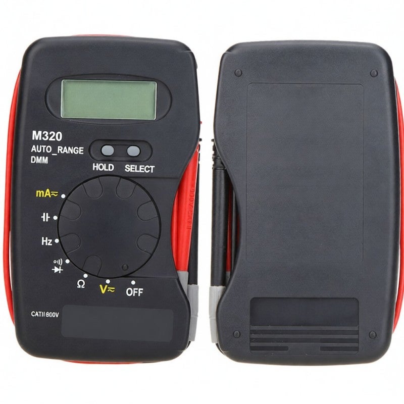 AIMO M320 format poche portable LCD multimètre numérique DMM fréquence capacité mesure maintien des données gamme automatique - 3