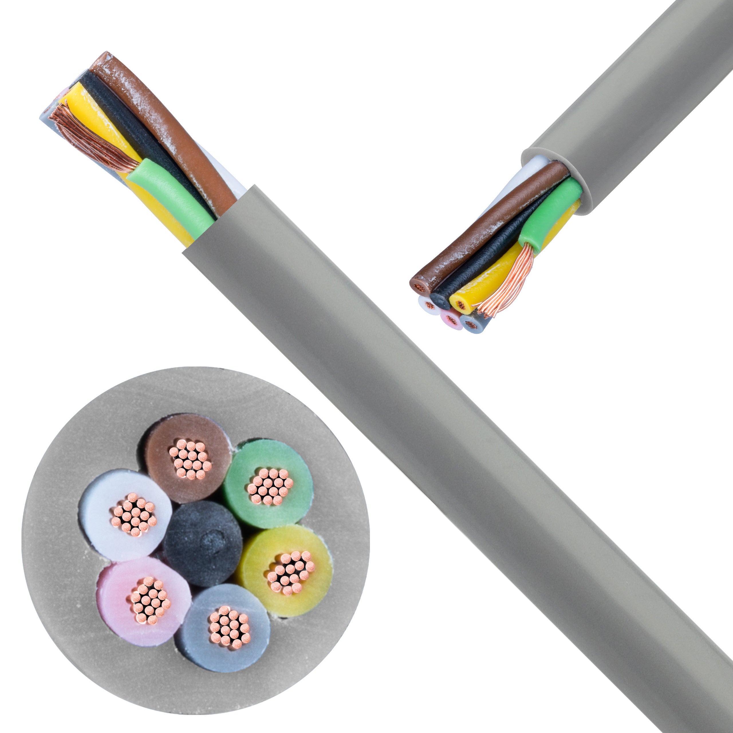 Kabel sterowniczy ELITRONIC LIYY 6x0,25mm2 szary 250/500V olejoodporny linka TKD 100m