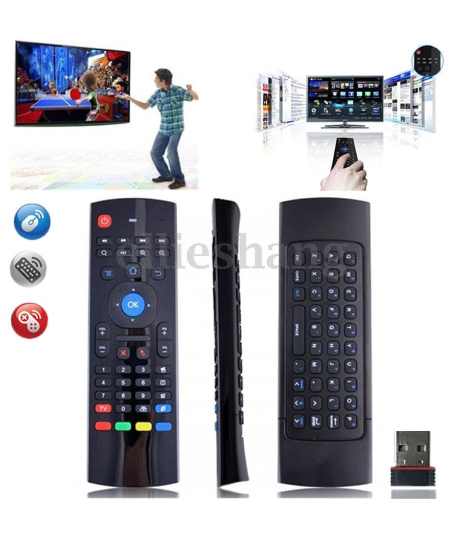 Trade Shop - Mouse E Tastiera Telecomando Per Android Tv Box Mx 3 U5e7 2.4ghz Senza Fili - - 2