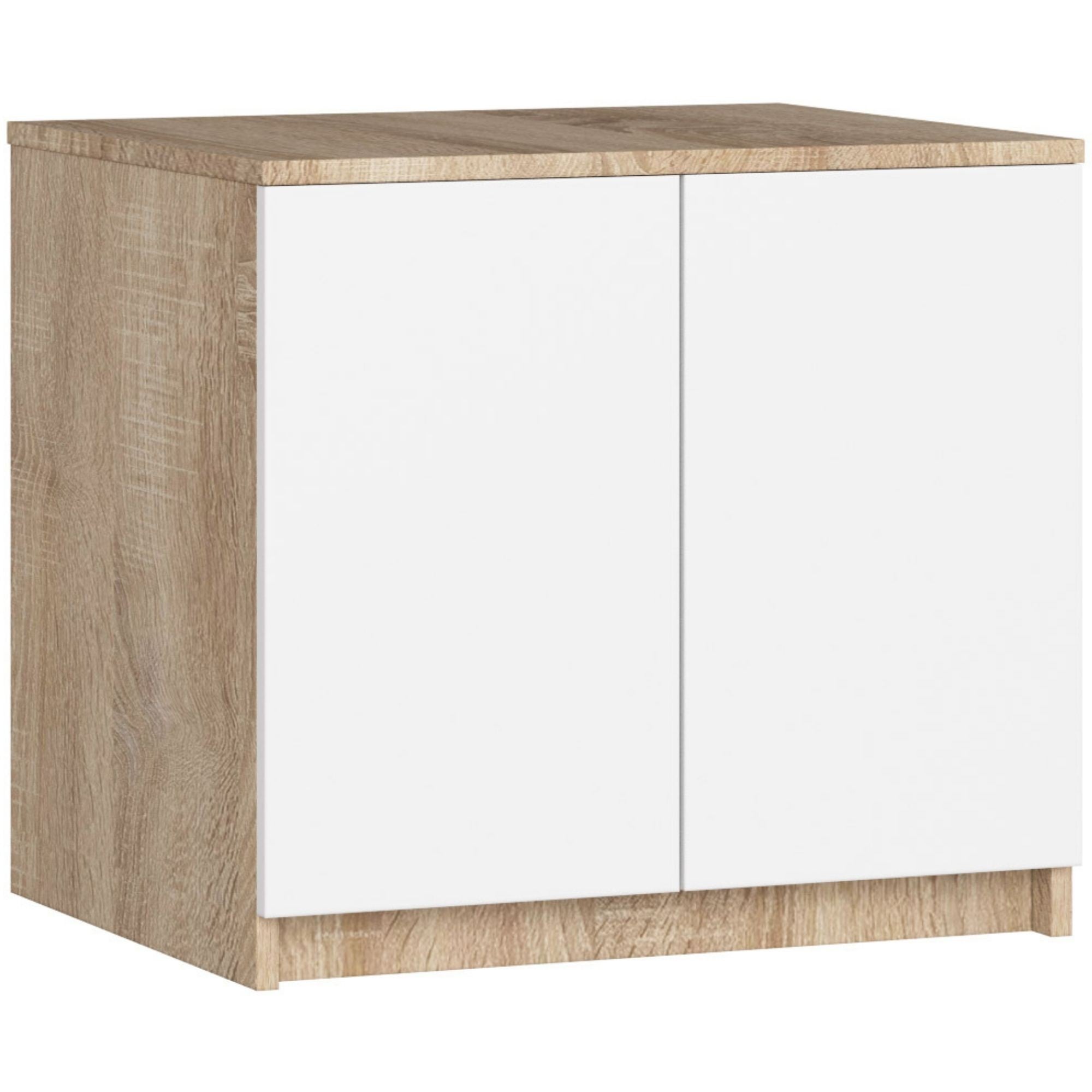 Nadstawka na szafę AKORD S60 Dąb Sonoma 60 cm 2 drzwi kolor Biały mat 2 półki 60x51x55 cm