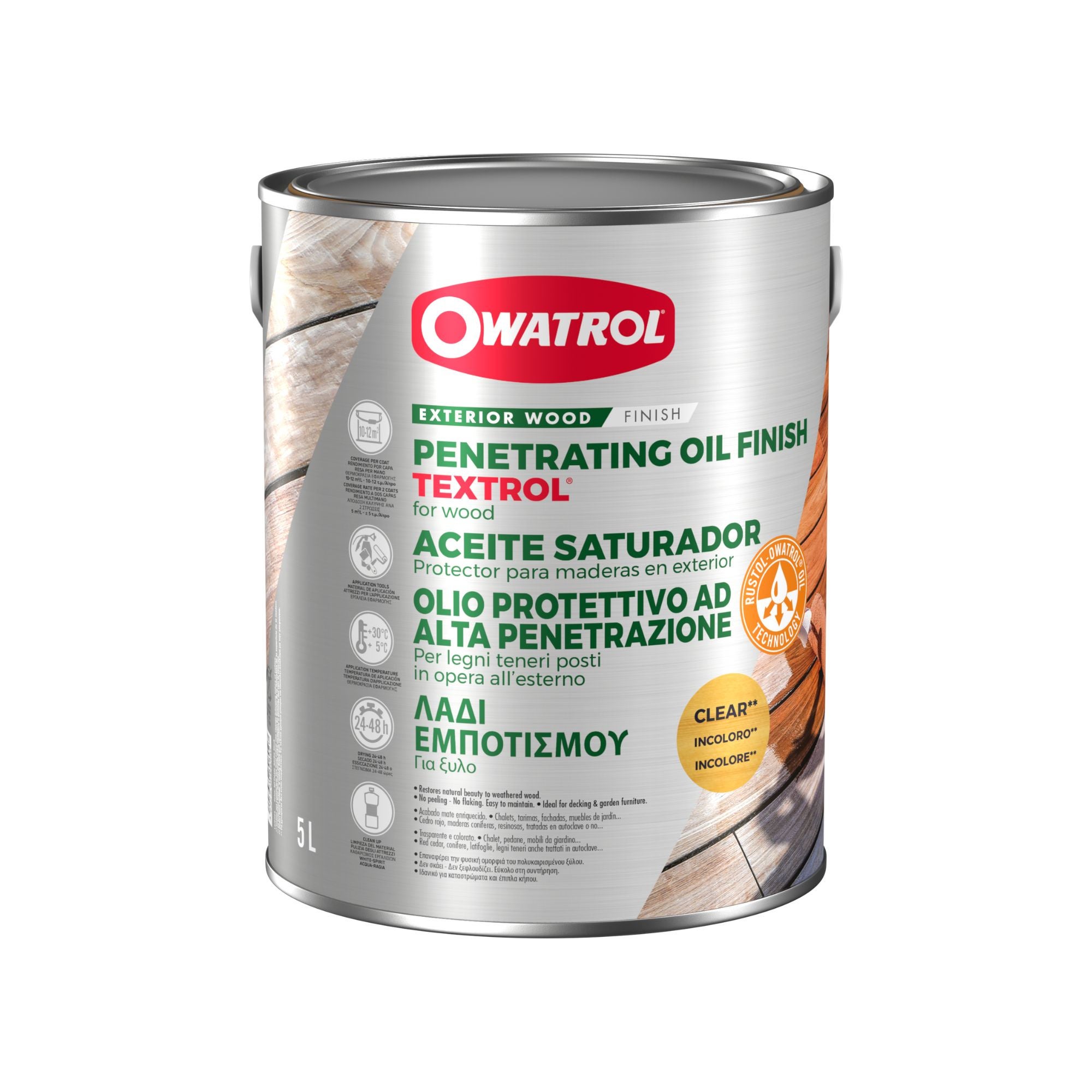 Olej zabezpieczający do drewna Owatrol TEXTROL clear 5L
