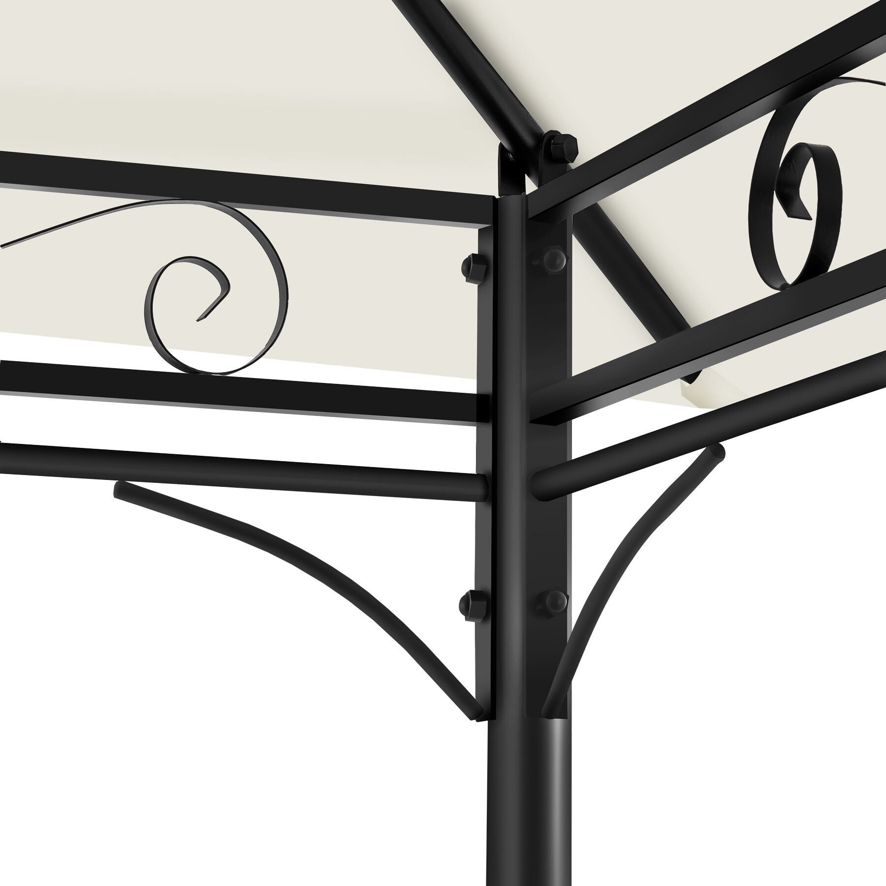 Tonnelle 4 x 3 m toit hydrofuge protection UV crème - 6