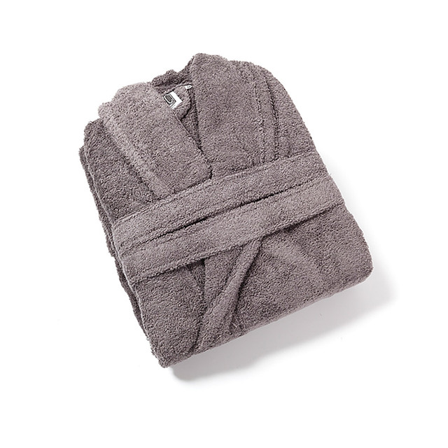 Accappatoio in spugna 100% cotone taglie adulto. Grigio p