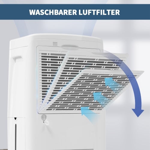 Desumidificador Silencioso 12L para Espaços de 20-40㎡, Funcionamento Silencioso,Reservatório de 1.5L,Temporizador 24h,Função de Secagem de Roupa - 2