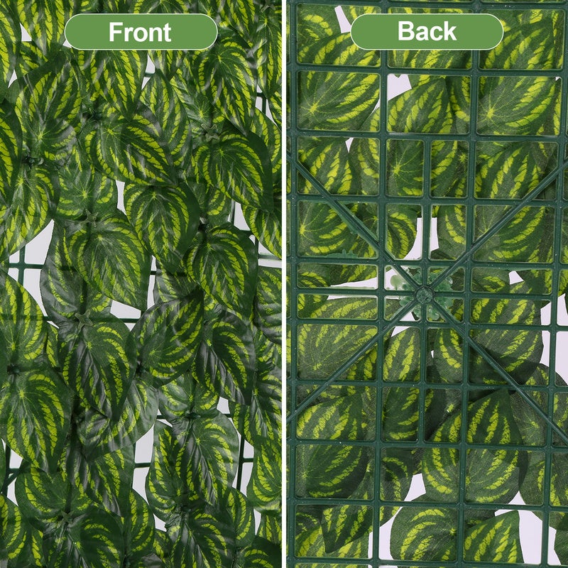 Siepe artificiale, 100 x 300 CM Schermo anti-UV, Fogliame artificiale Recinzione vegetale Fogliame realistico,decorazione giardino esterno,verde - 4