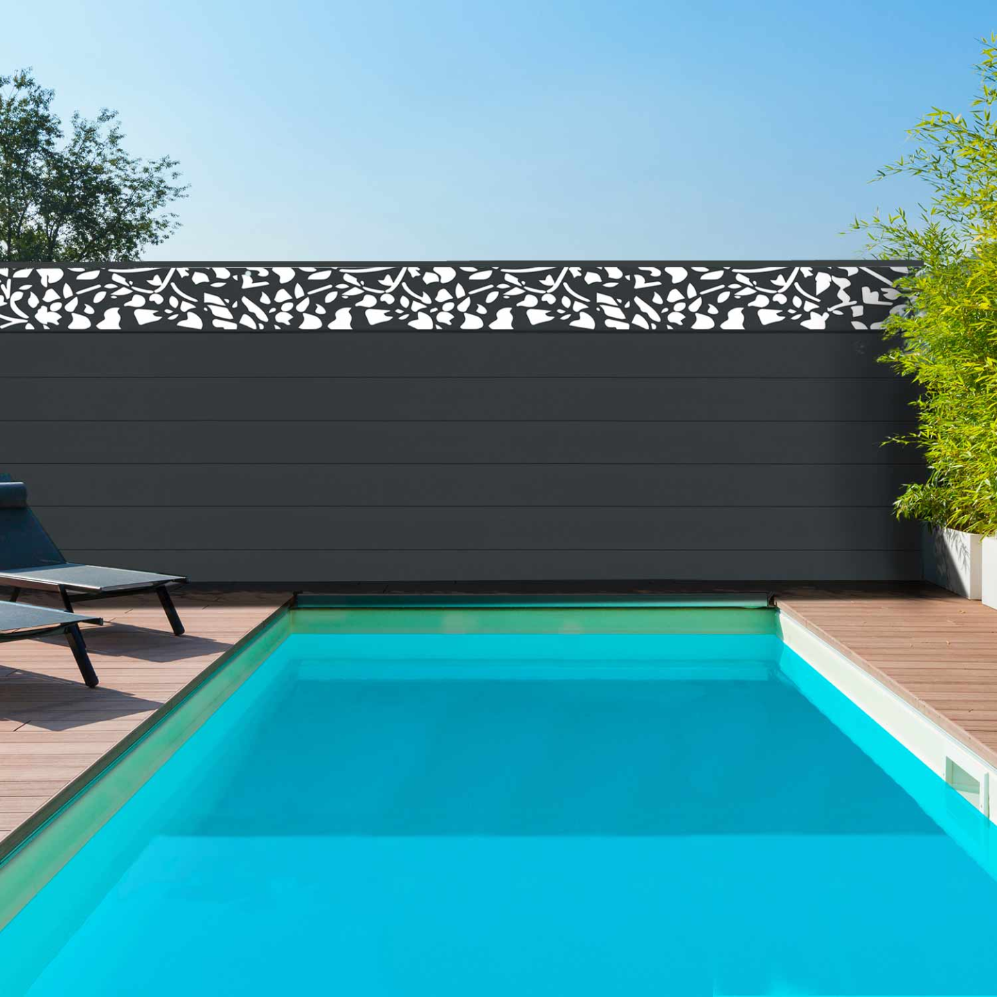 Brise vue occultant 1,5 x 10 M effet lames de clôture motifs FLOWER 160 gr/m² - 3