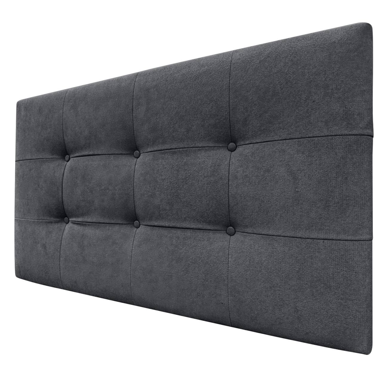 DECORQUALITY Cabecero Cama TEXAS BUTTON DELUXE Cabezal Tapizado en tejido Antimanchas Gris Marengo 150*70 CM - 2