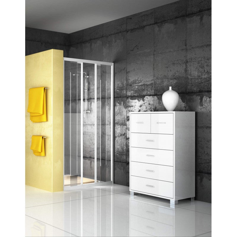Mobile 4 + 2 Cassetti 70L x 41P x h112 – Finitura Bianco Fiammato – Sarmog - 4