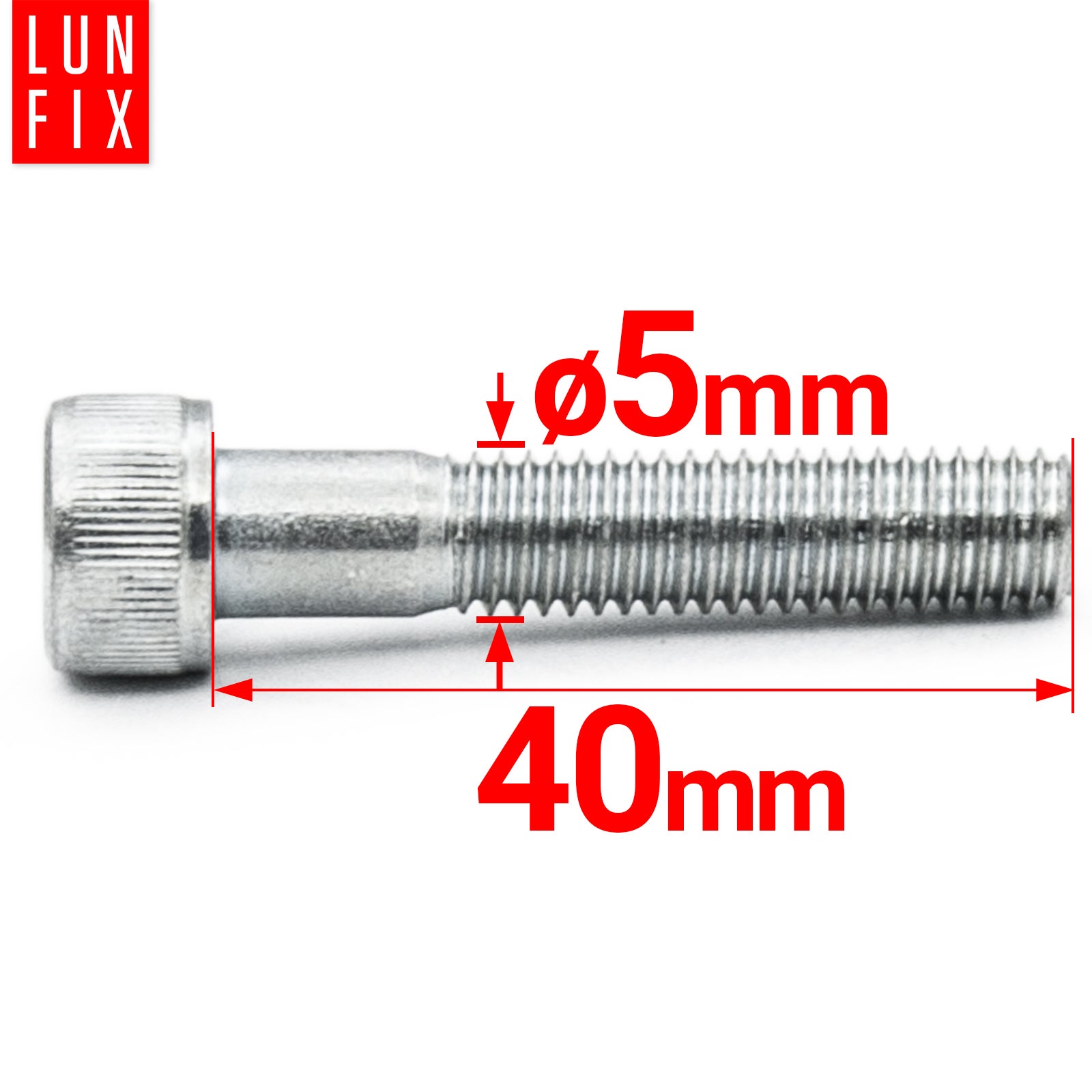 Śruba imbusowa DIN 912 M5 40 mm kl. 8.8 20szt.