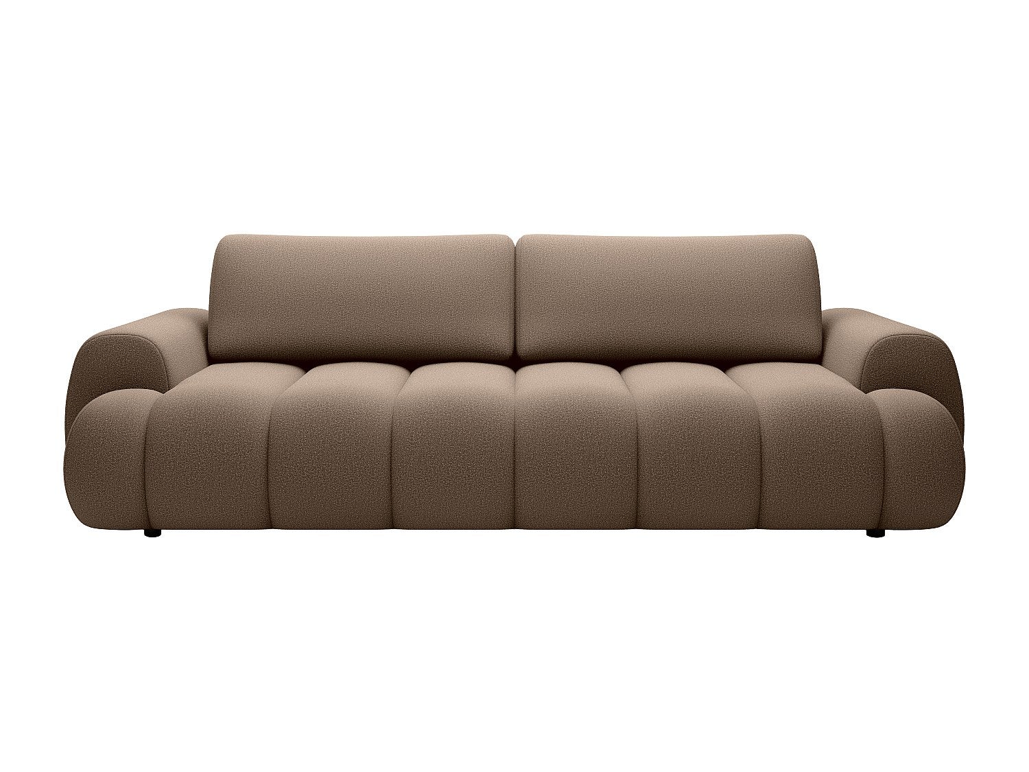 Canapé 4 places convertible en tissu taupe FRIDORA - 2