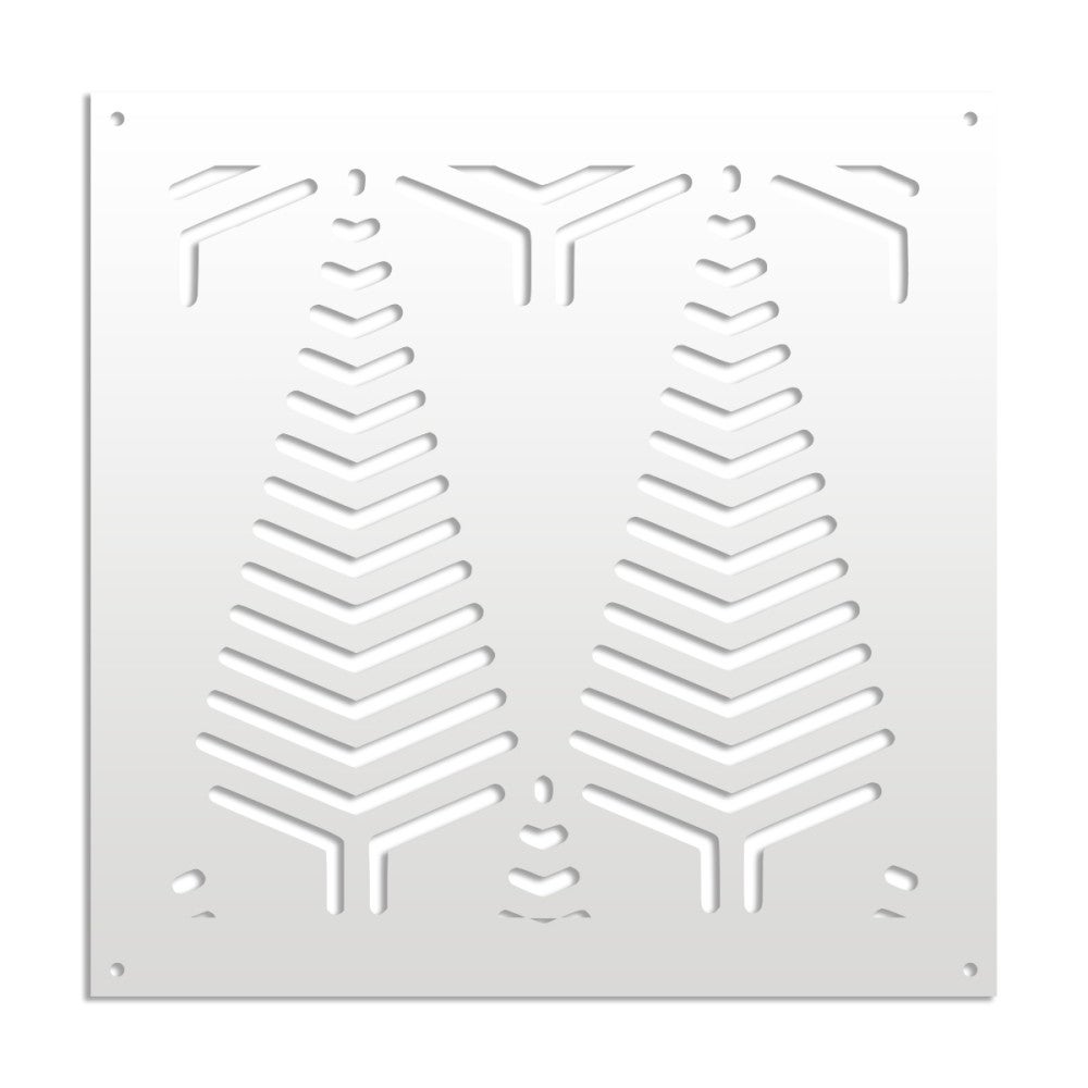 SPEAR - Panel perforowany z PVC - Osłona przeciwsłoneczna - Rozmiar 98x98 cm - Grubość 1 cm - Kolor BIAŁY