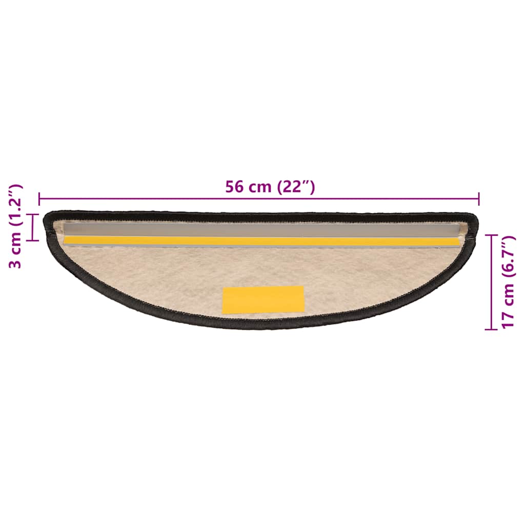 Tappeti Autoadesivi Scale Aspetto Sisal 15 pz 56x17x3 cm vidaXL - 9