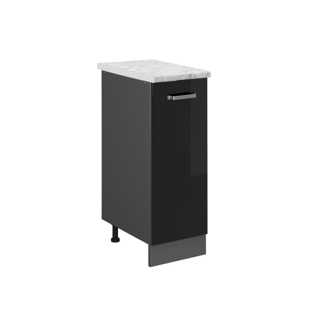 Vicco Szafka apteczna R-Line, Czarny wysoki połysk, 30 cm BR Marmur