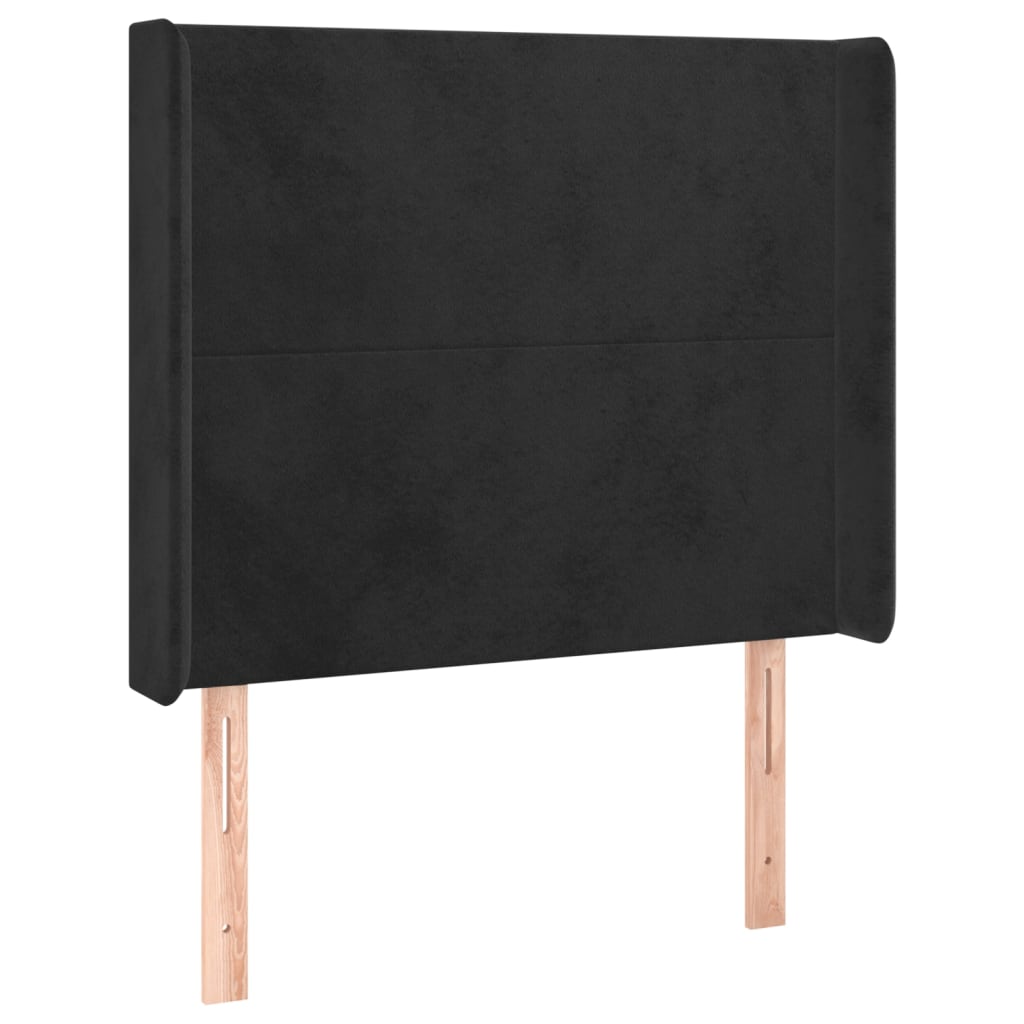 Tête de lit à led marron foncé 163x16x78-88 tissu