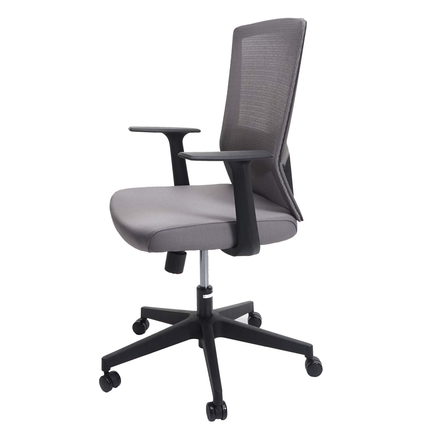 Poltrona sedia ufficio girevole ergonomica HWC-J90 regolabile tessuto traspirante grigio - 4