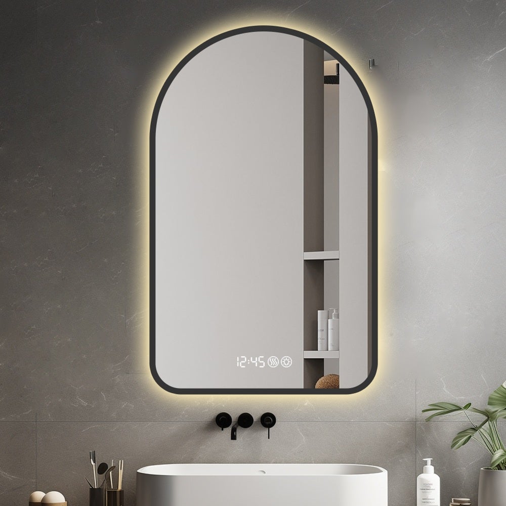 Specchio Da Bagno Antiappannamento Retroilluminato LED Luminosita Regolabile 80x60x4 Cm 303905