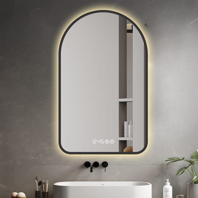 Specchio Da Bagno Antiappannamento Retroilluminato LED Luminosita Regolabile 80x60x4 Cm 303905 Specchio Da Bagno Antiappannamento Retroilluminato LED Luminosita Regolabile 80x60x4 Cm 303905