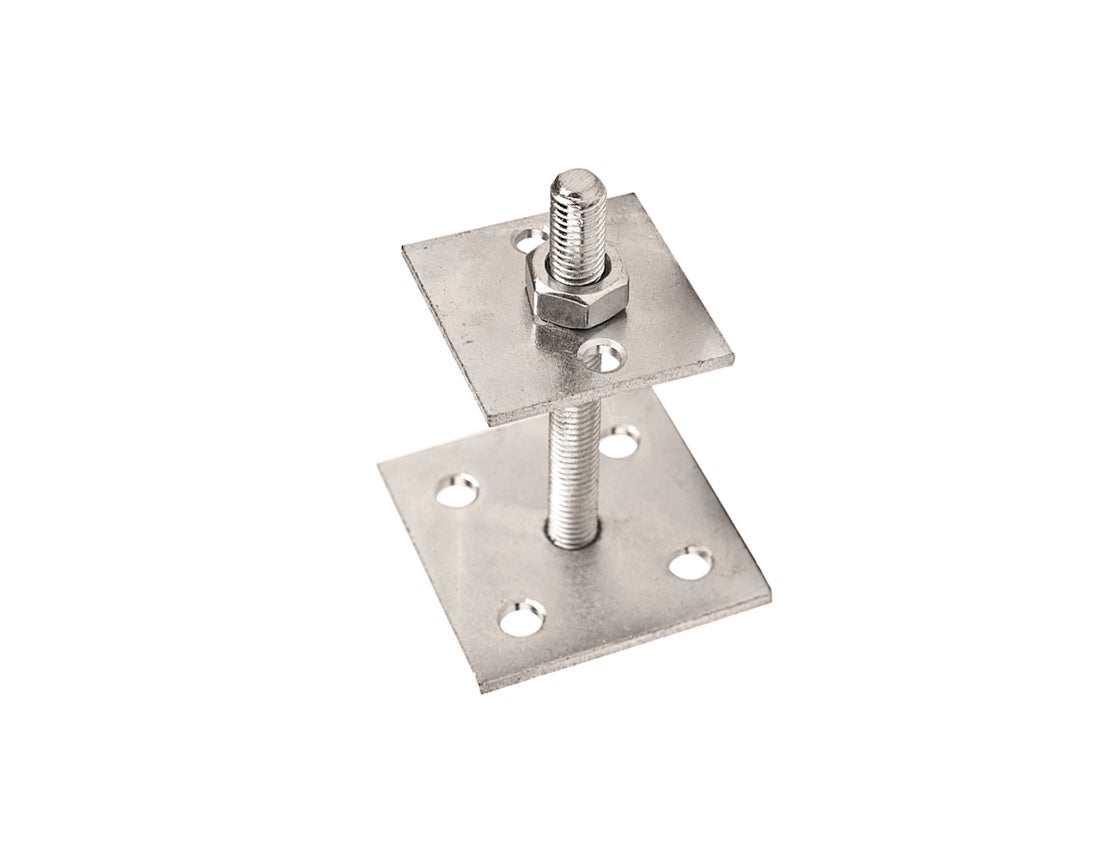 Wovar Pied de poteau réglable pour poteaux 7 x 7 cm en 9 x 9 cm - Acier galvanisé - 4