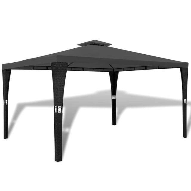Gazebo con tettoia 3x4 mt Grigio scuro
