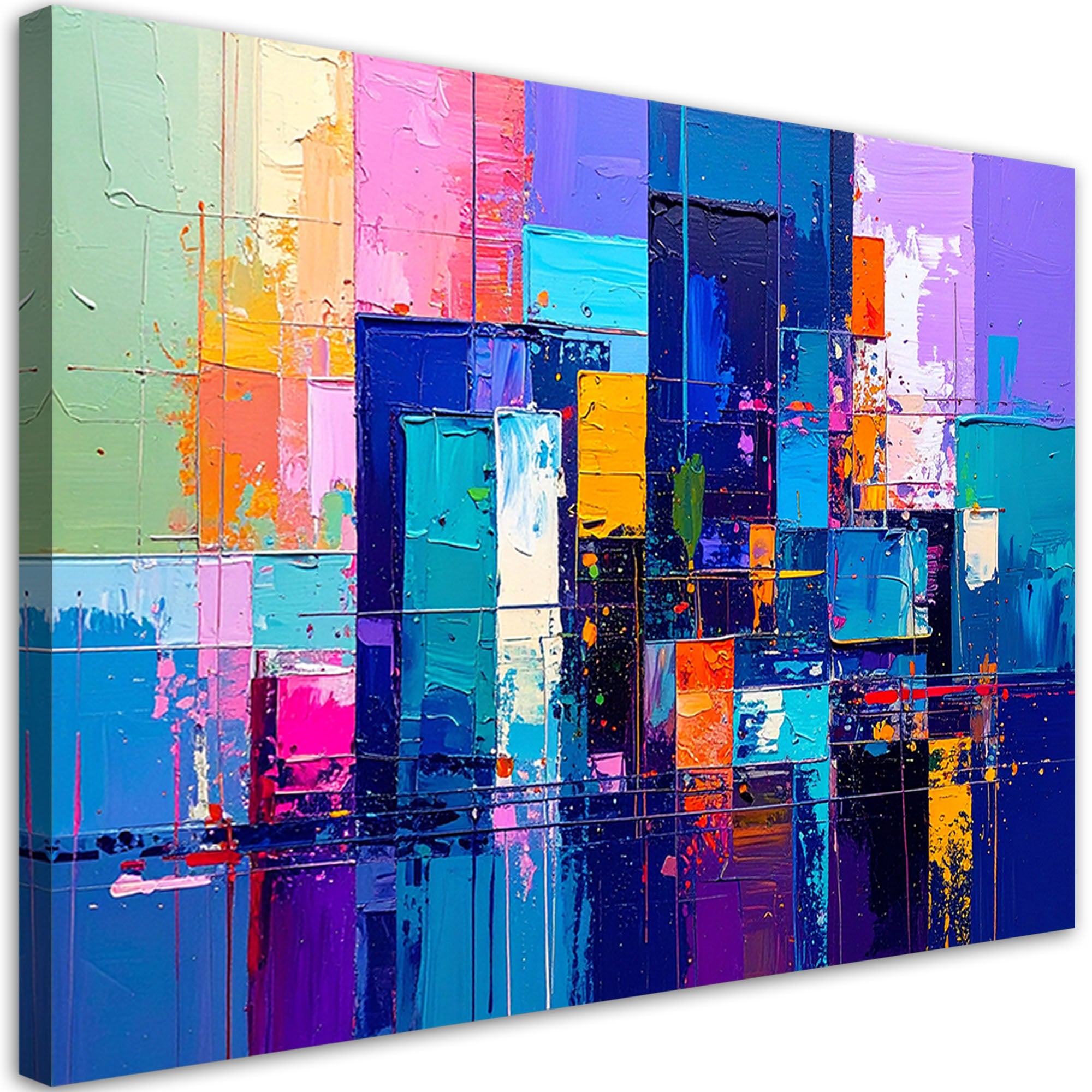 Obraz canvas do salonu sypialni, Kolorowa Abstrakcja Akwarela 120x80