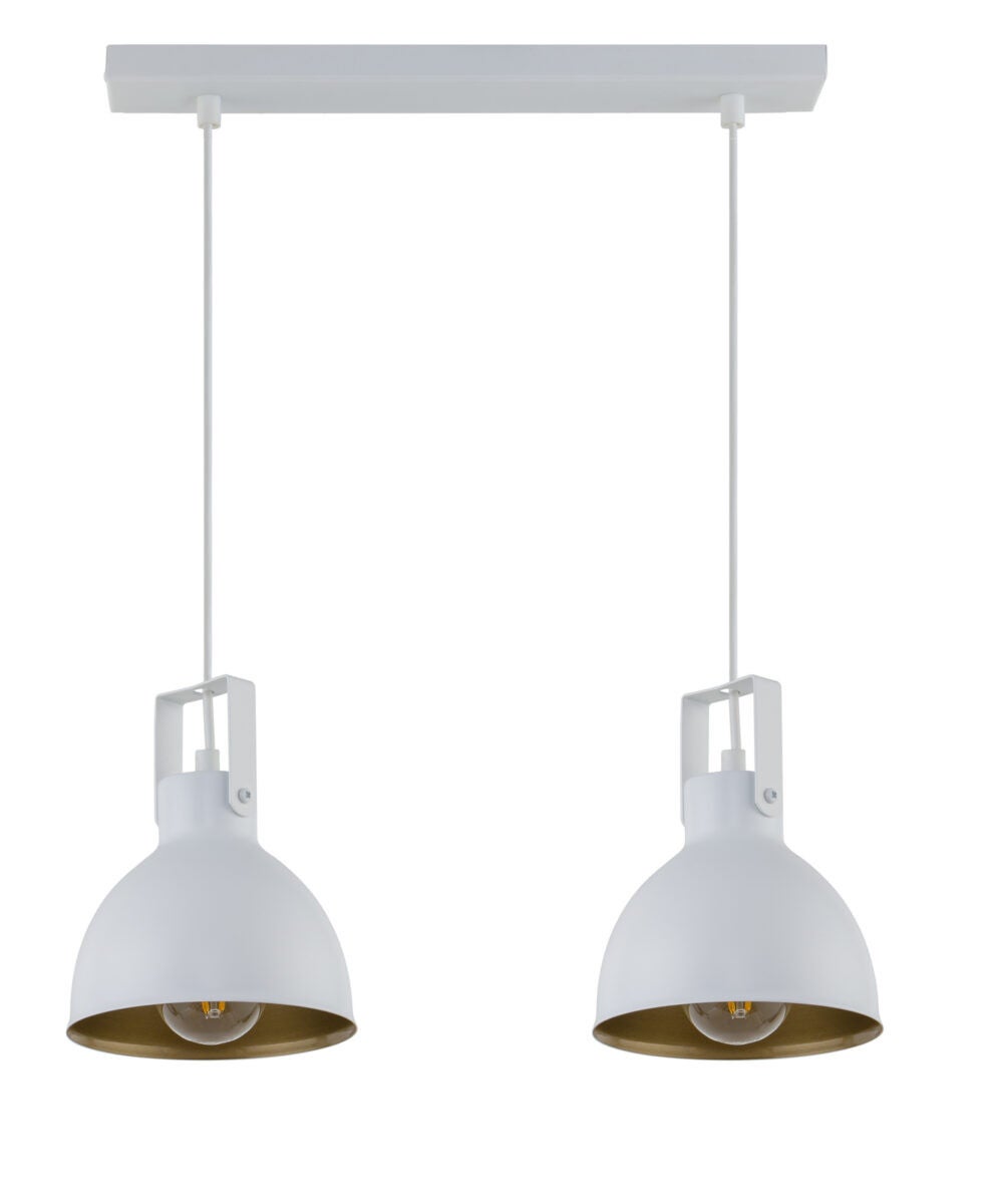 Lampa wisząca Mars biało-złota 2xE27x15W dekoracyjna wym: 70 x 38 x 15 cm metal SIGMA