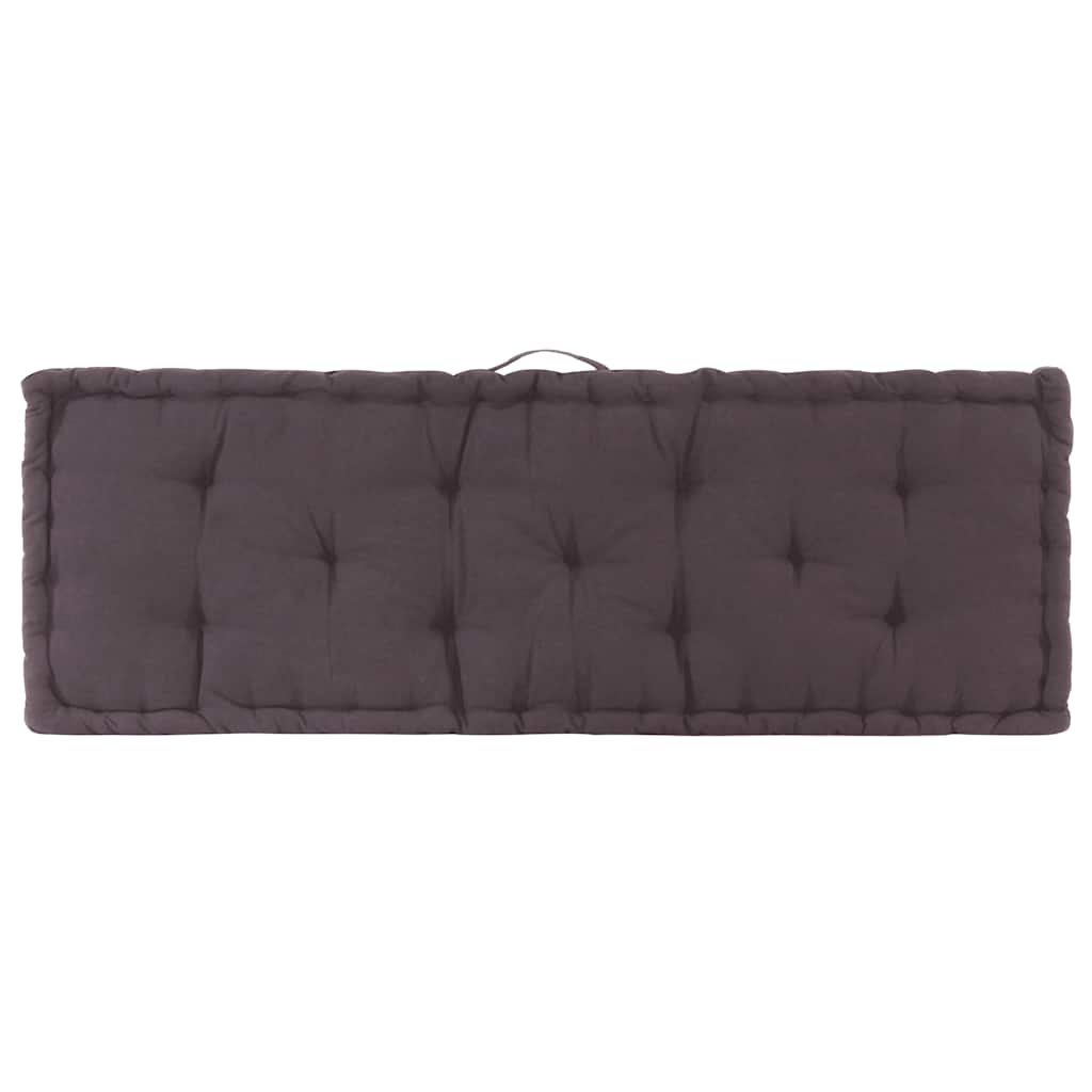Coussin de plancher de palette Coton 120x40x7 cm Anthracite vidaXL - 8