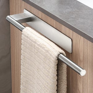 Porta Asciugamani In Acciaio Inox Da Appoggio - Senza Fori - Per Cucina, Bagno, Armadio - 18,5x14,5 Cm - 2