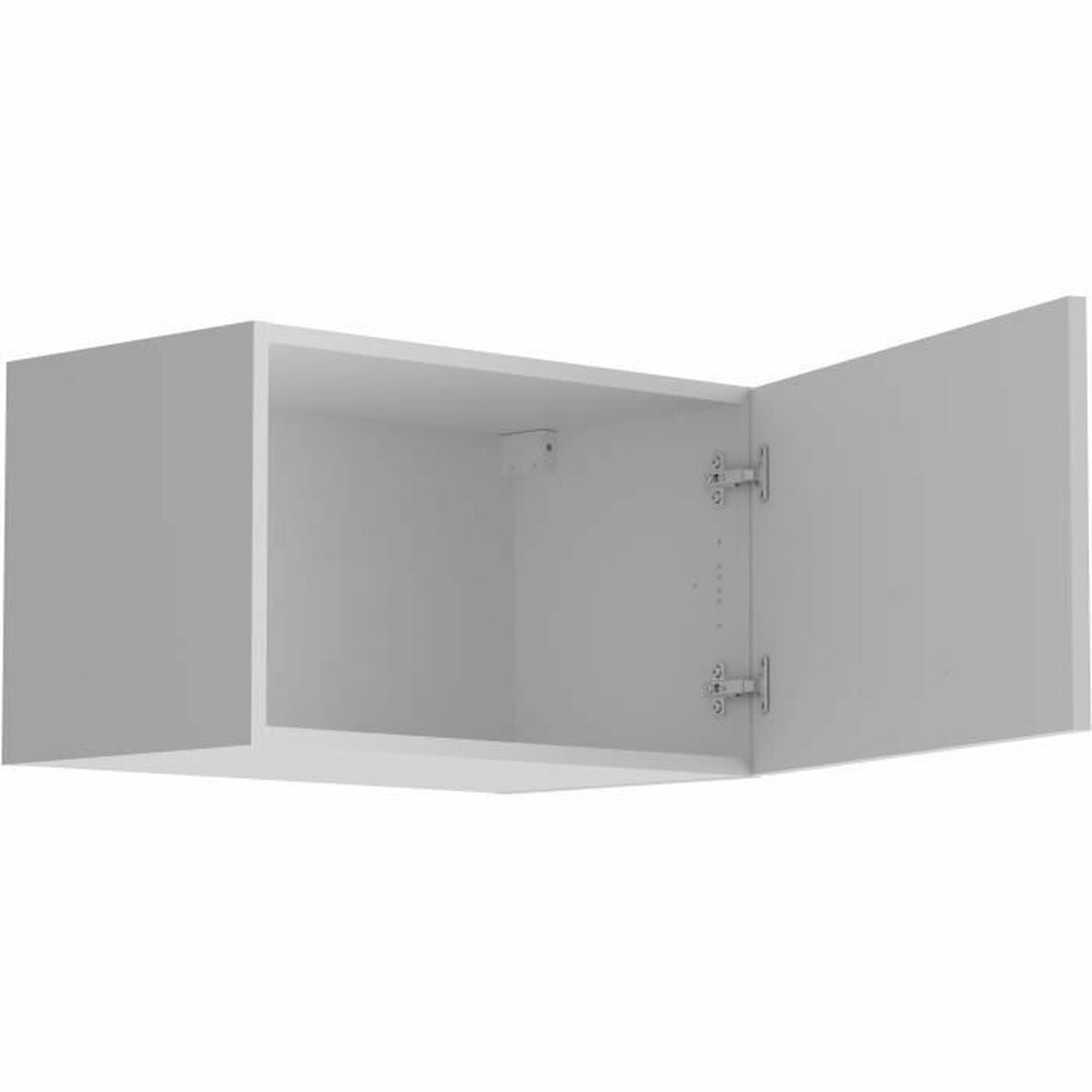 OSLO Meuble haut court 1 porte - Blanc - L 60 x P 36 x H 35 cm - 6