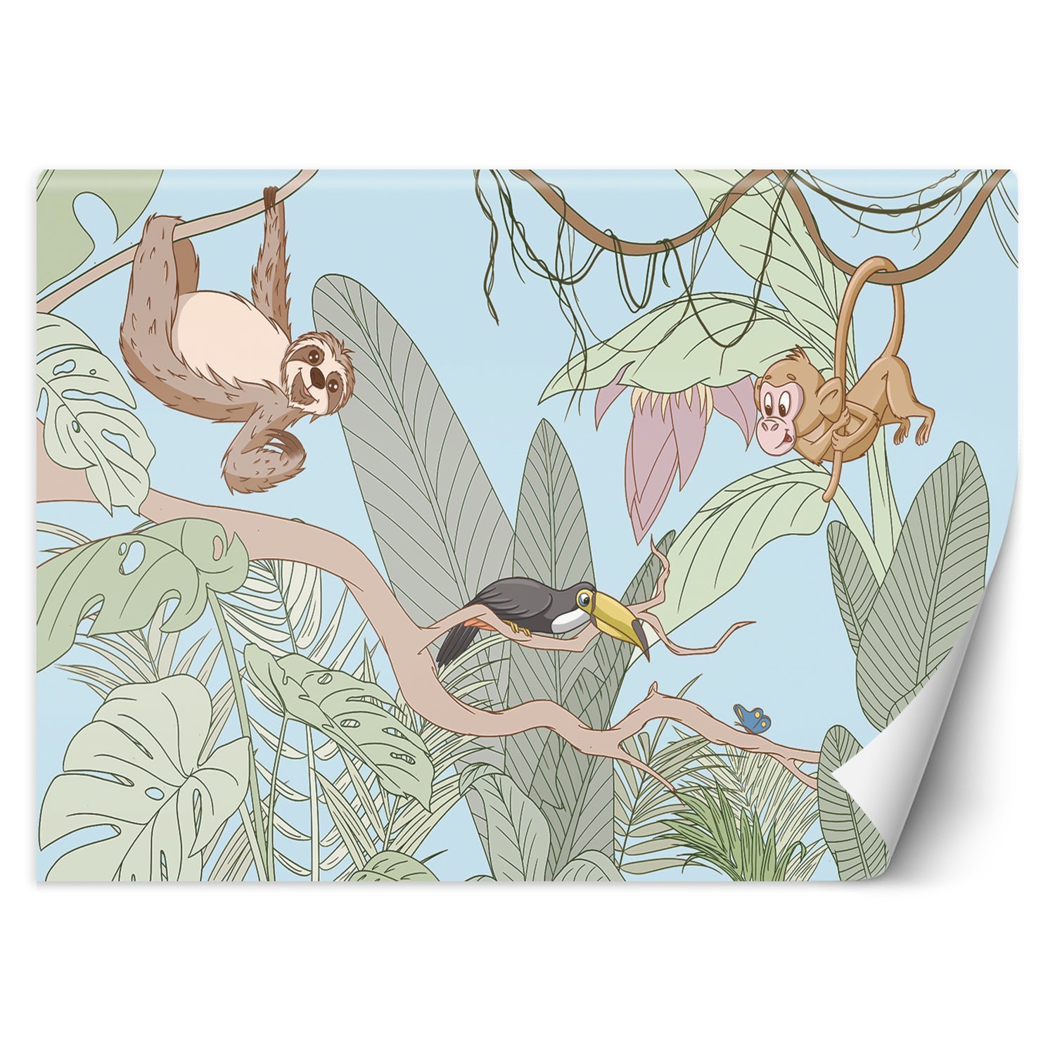 Fototapeta, Tropikalne zwierzęta w dżungli 150x105