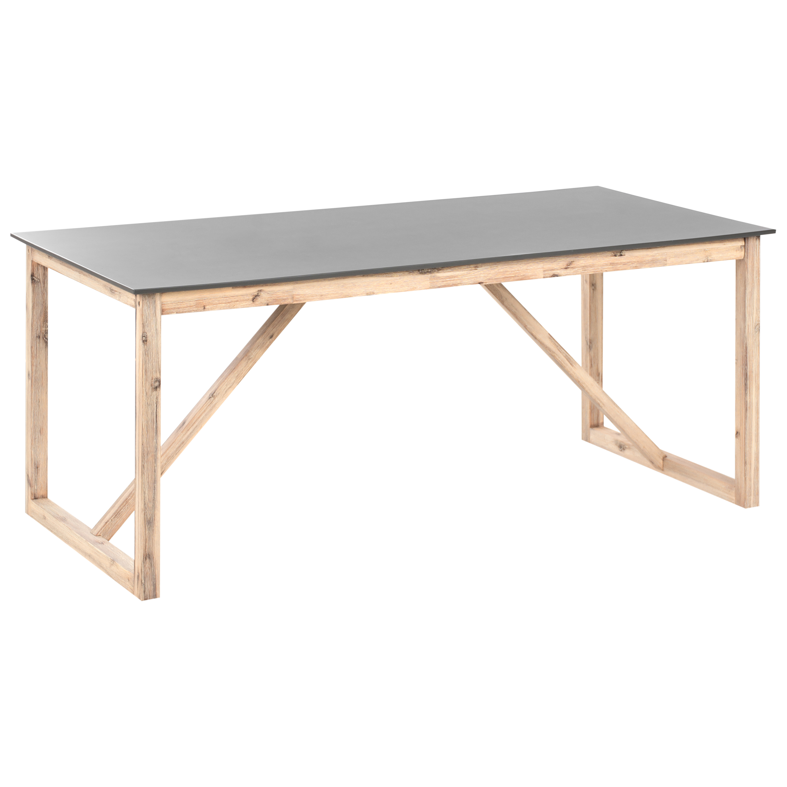 Masă dining de exterior NOTTERI 180 cm 90 cm Fibrociment Gri