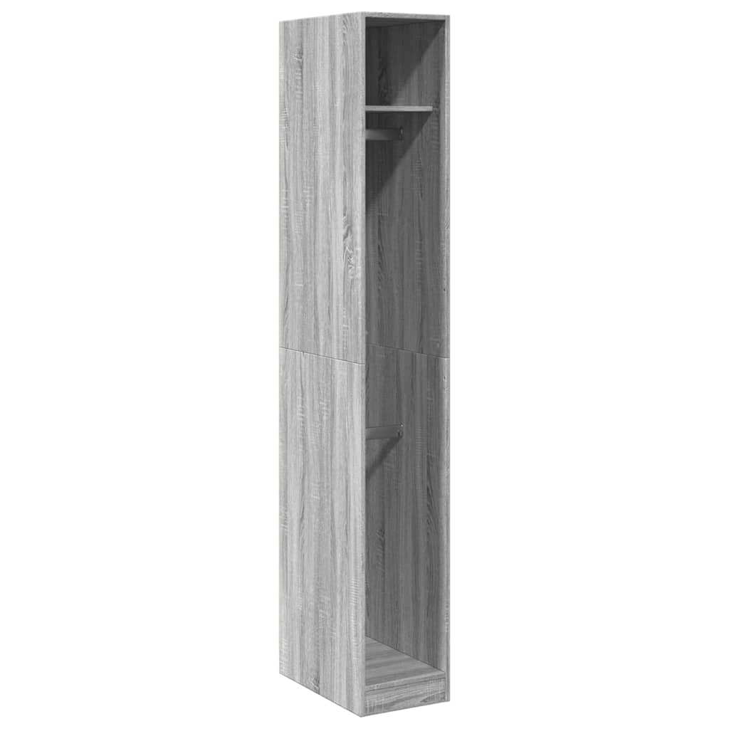 Armario De Pasillo VidaXL Roble Sonoma – Madera De Ingeniería, 30x50x200 Cm, 2 Compartimentos, Compacto Y Elegante