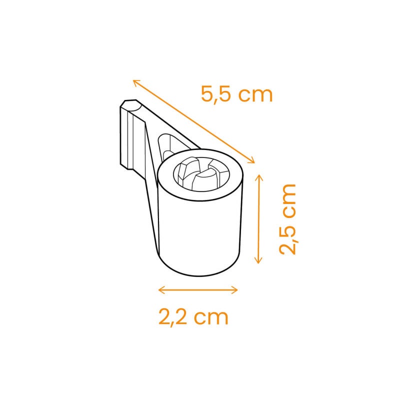 2 Embout, Noir, Composite, Espagnolette pour Volet Battant - 2