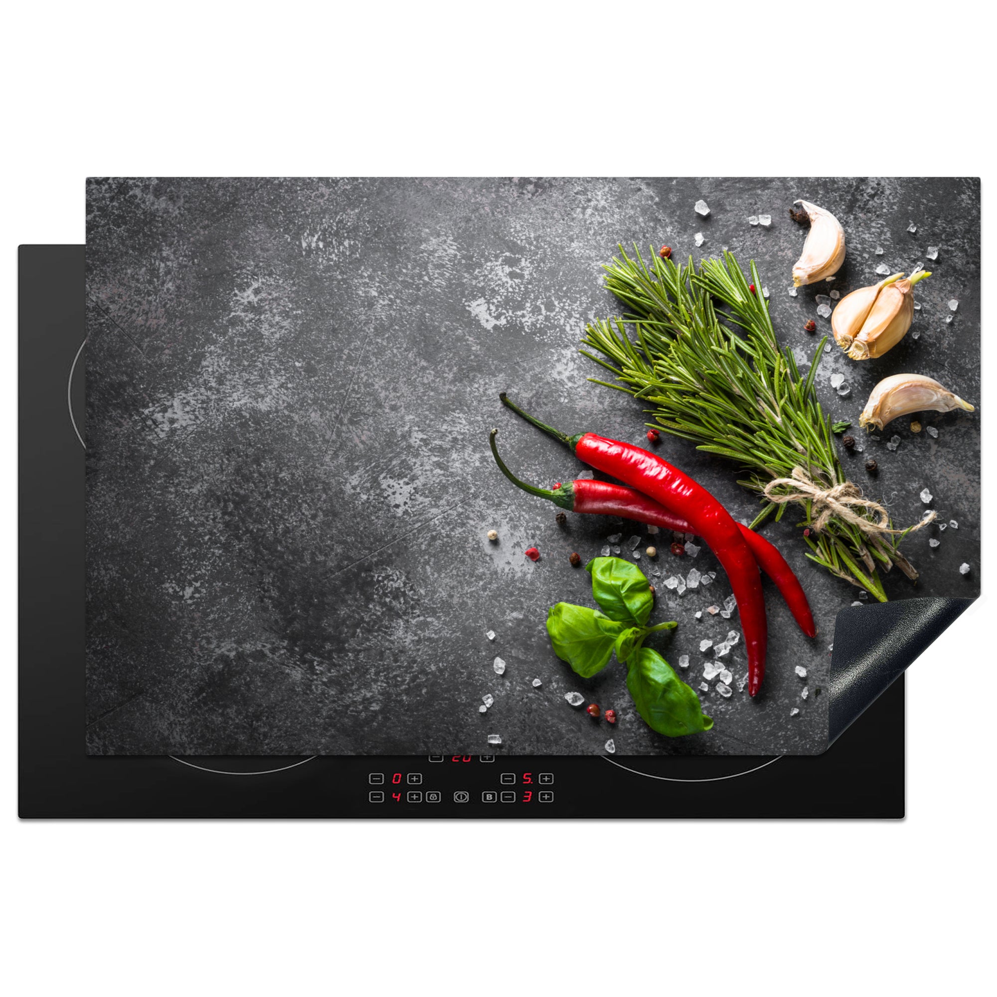 QTA Plaque de protection pour plaque de cuisson 60 x 52 cm - 1 pièce - Universel - Pour plaques de cuisson - Protection anti-éclaboussures - Planche à découper - Mosaïque