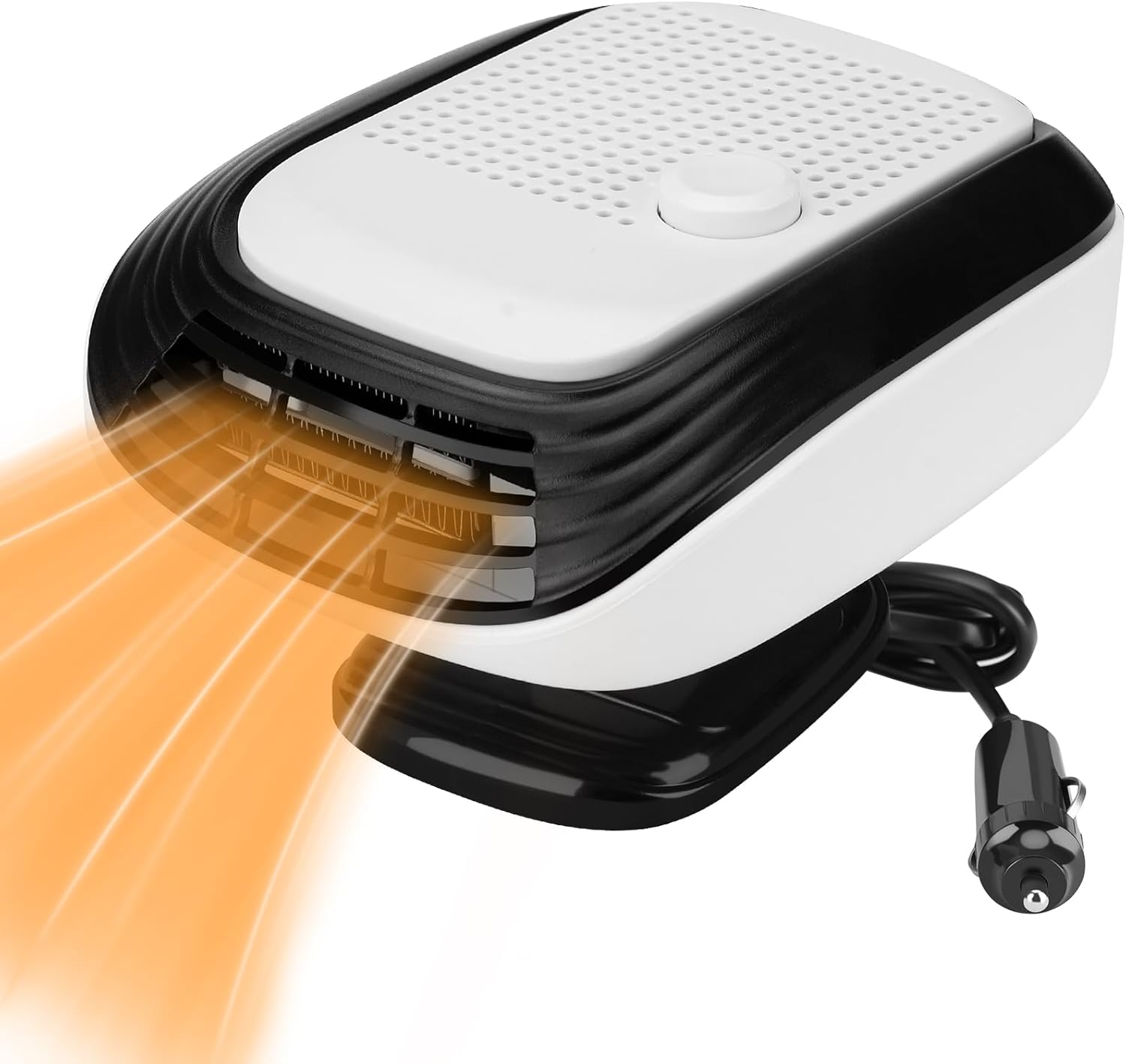 24 V 150 W Grzejnik samochodowy 2 w 1, przenośny grzejnik samochodowy z wentylatorem, grzejnik samochodowy z obrotową podstawą 360 stopni