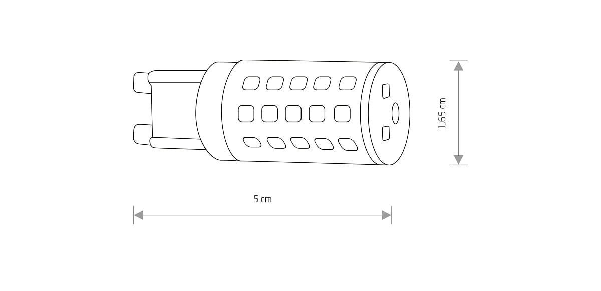 Żarówka LED G9 4W kapsułka przezroczysta Ciepła biel 3000K 380lm Nowodvorski Lighting - 2