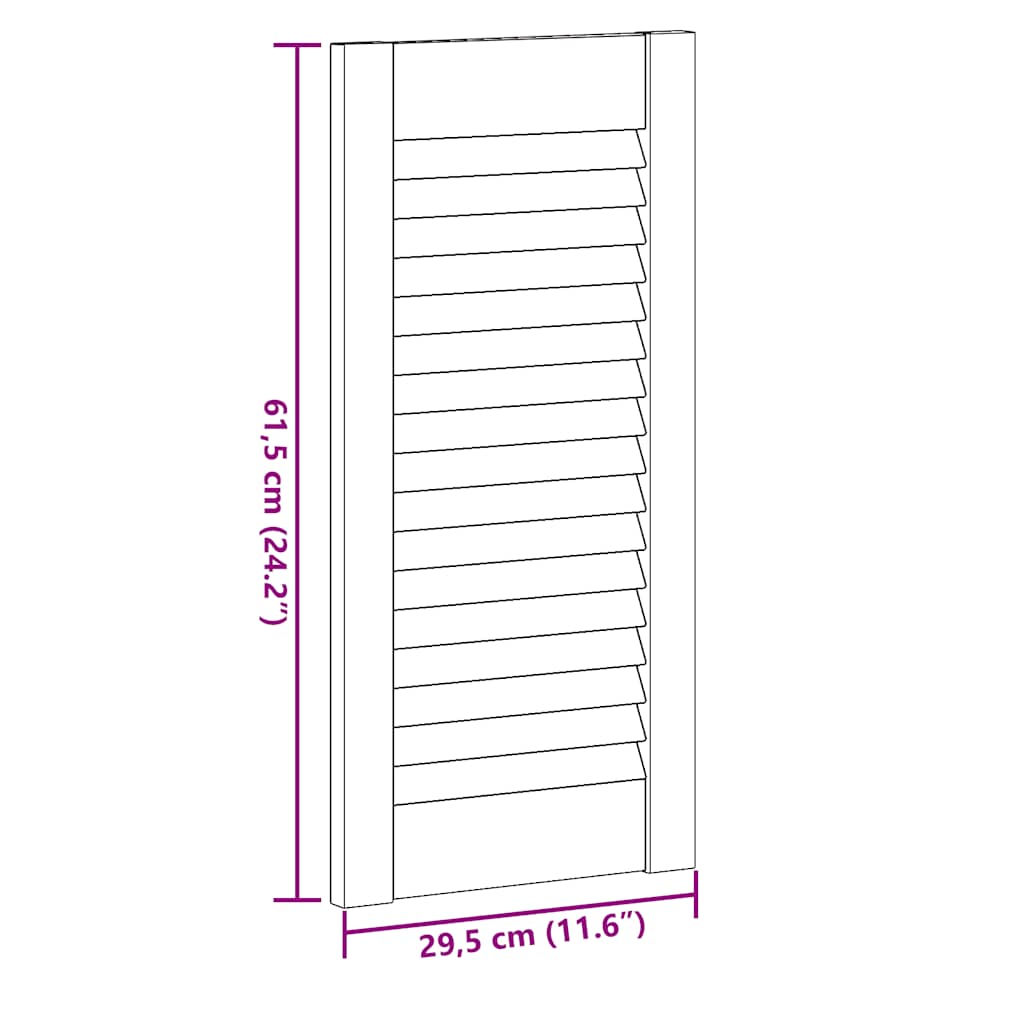 Porte d'armoire à lattes blanche 61,5x29,5 cm - COMFORTXL - 9